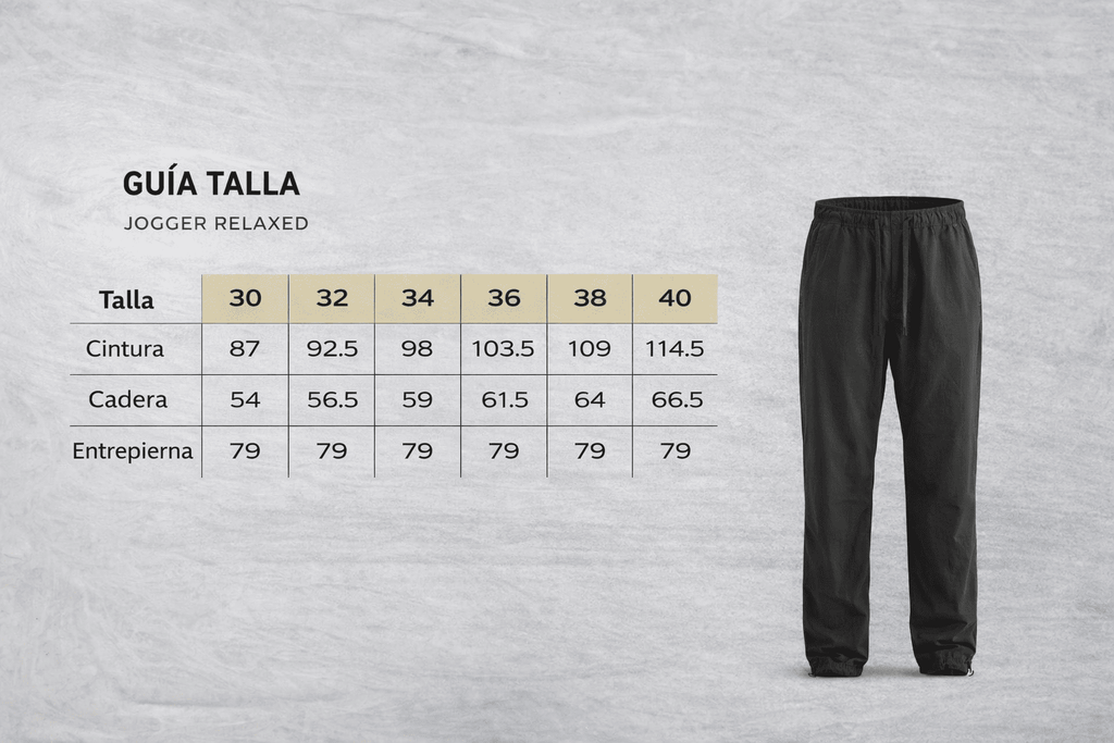 Jogger Fit Ancho Negro