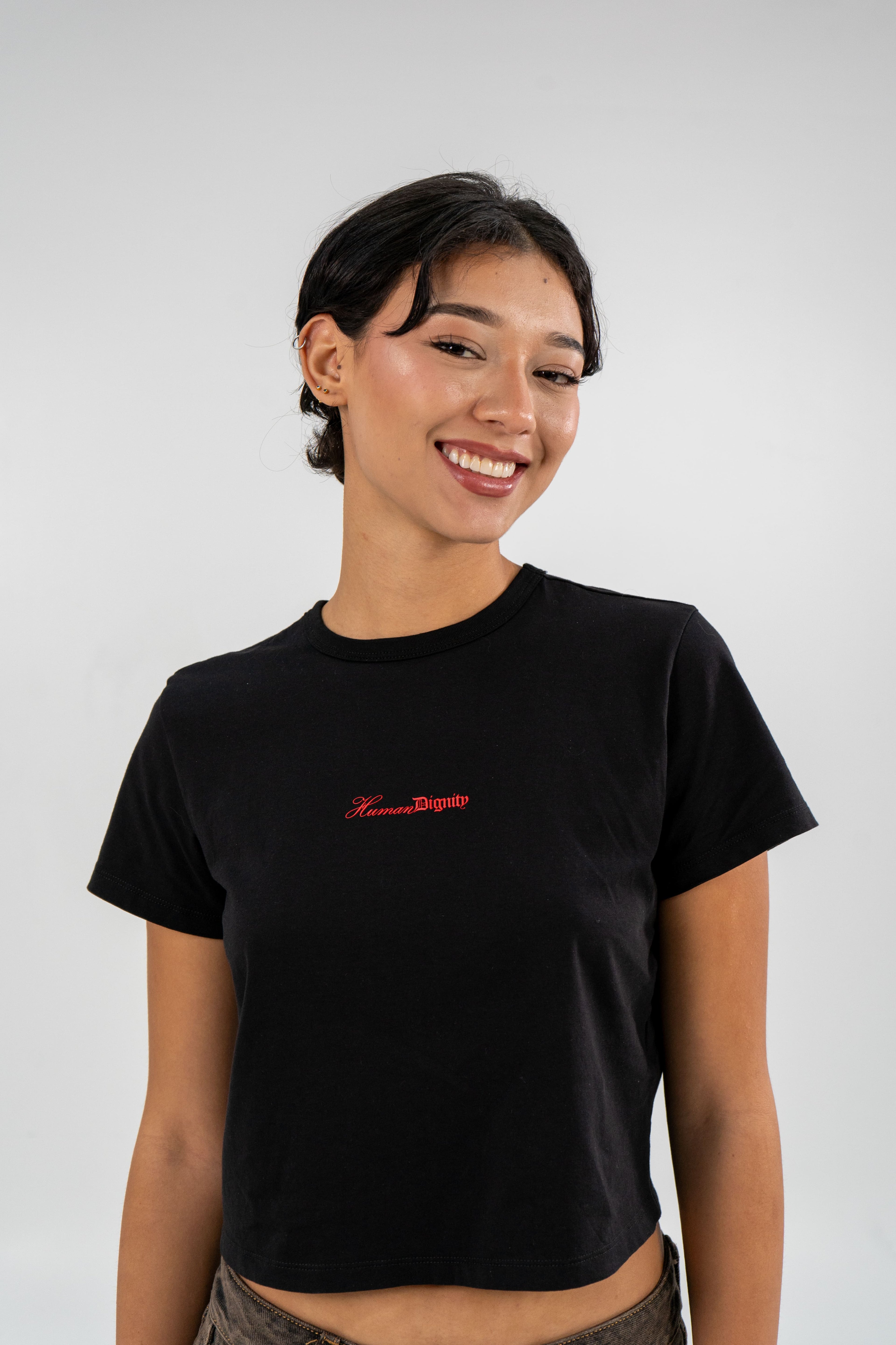 Camiseta Apertura Espalda Negra