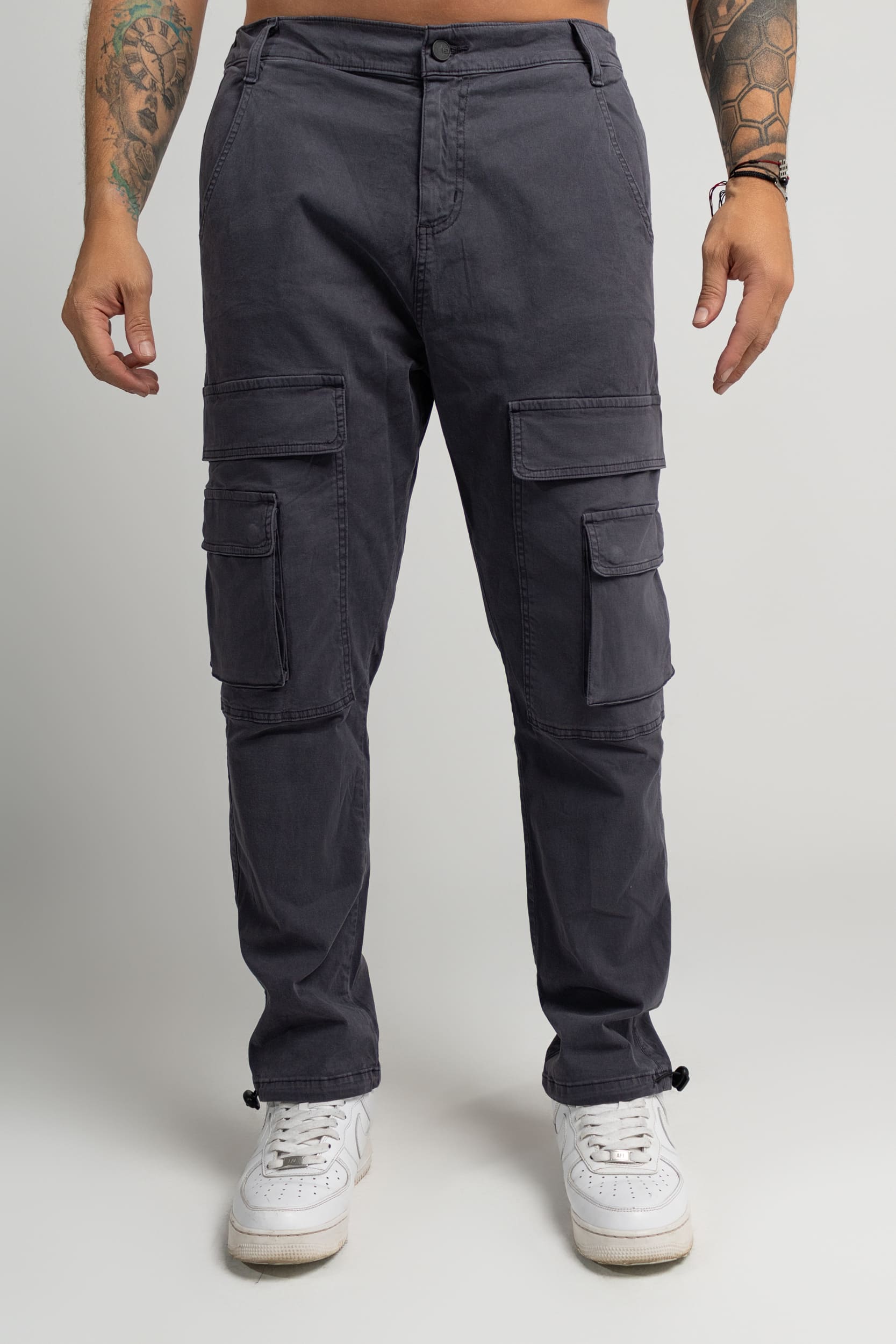 Jogger Cargo Doble Bolsillo Gris