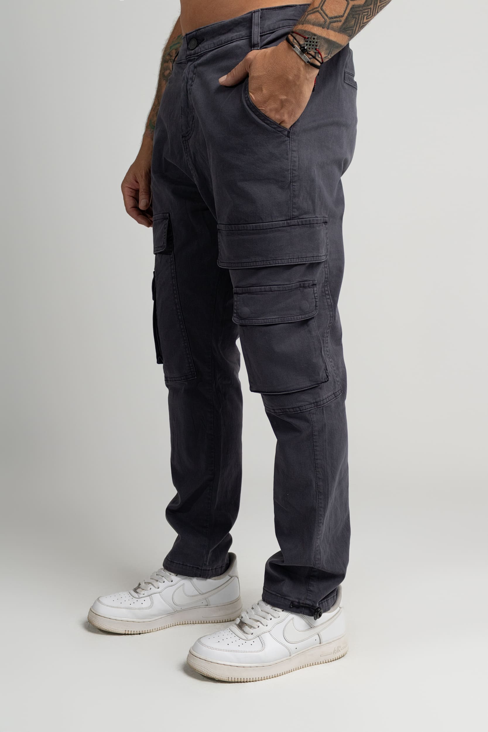 Jogger Cargo Doble Bolsillo Gris