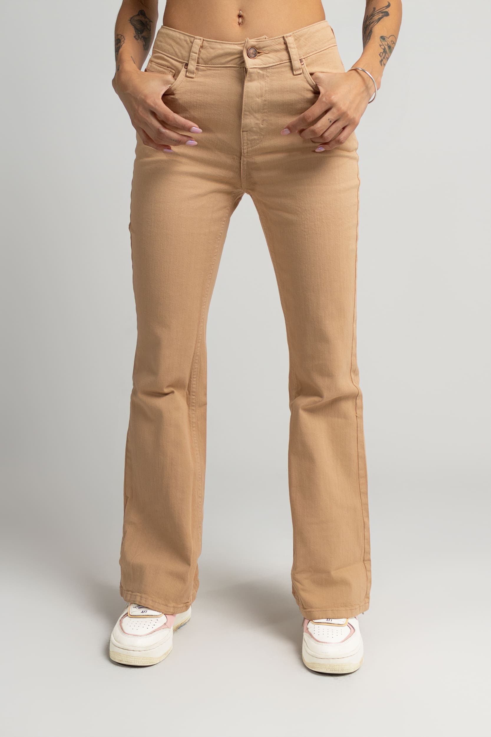 Jean Flare Strech Camel