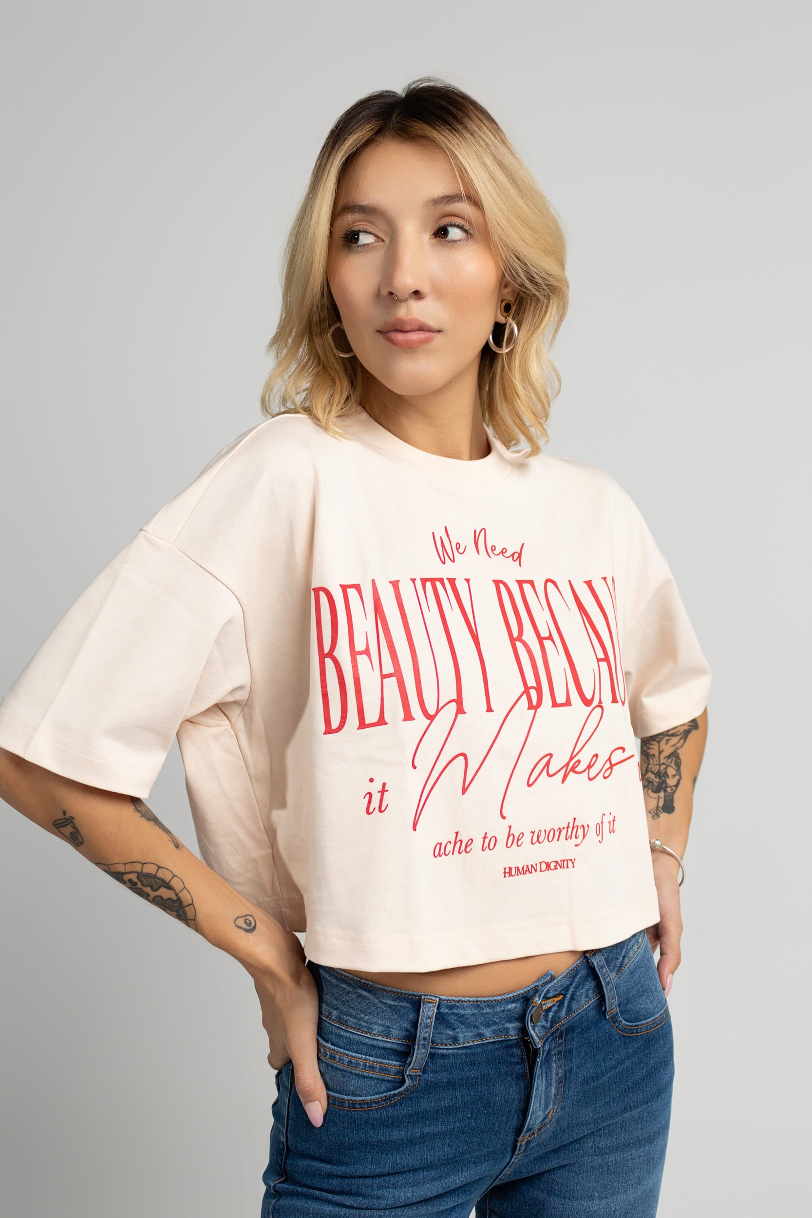Camisa Crop Oversize Blanca