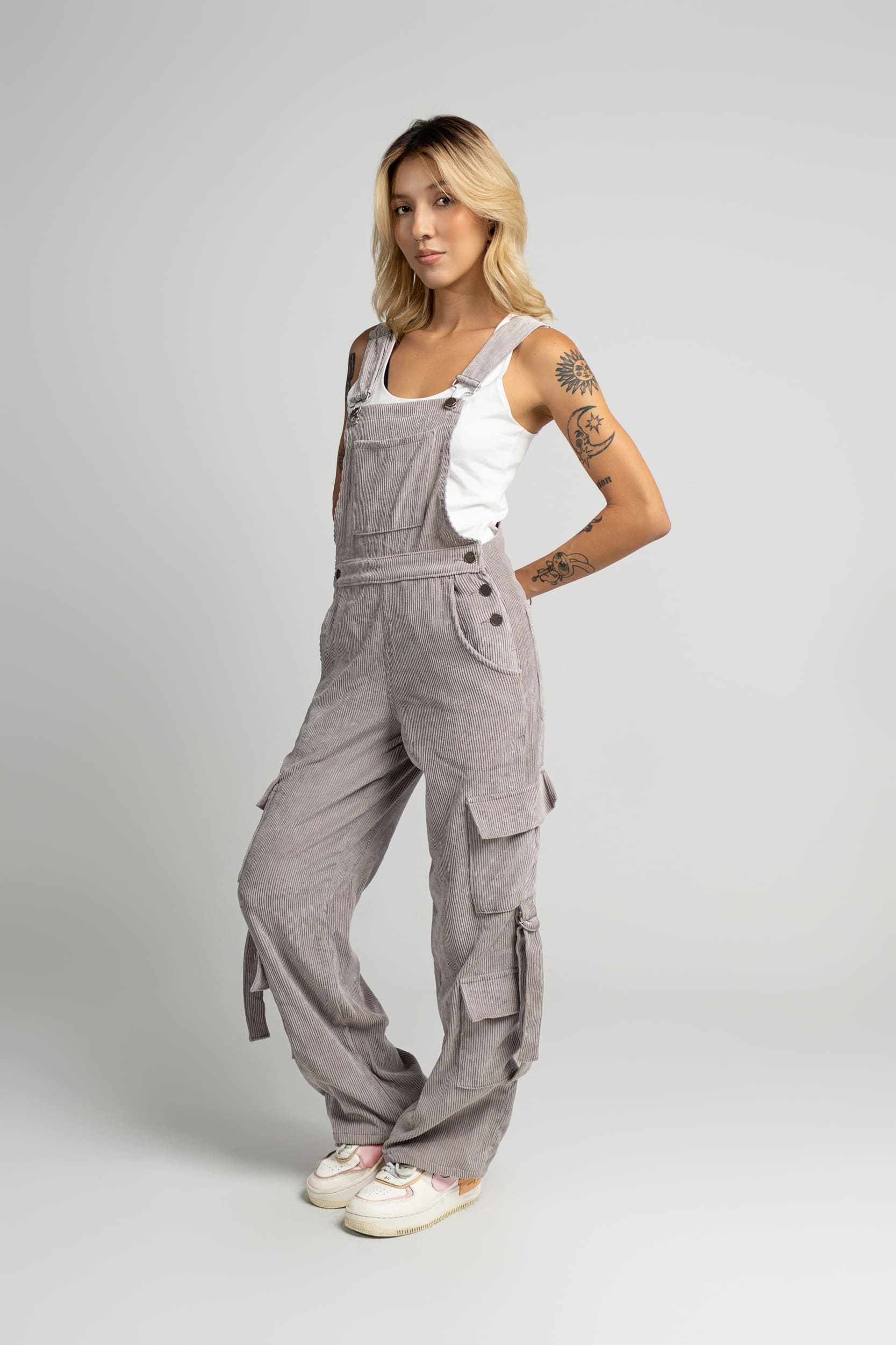 Overall Corduroy Gris