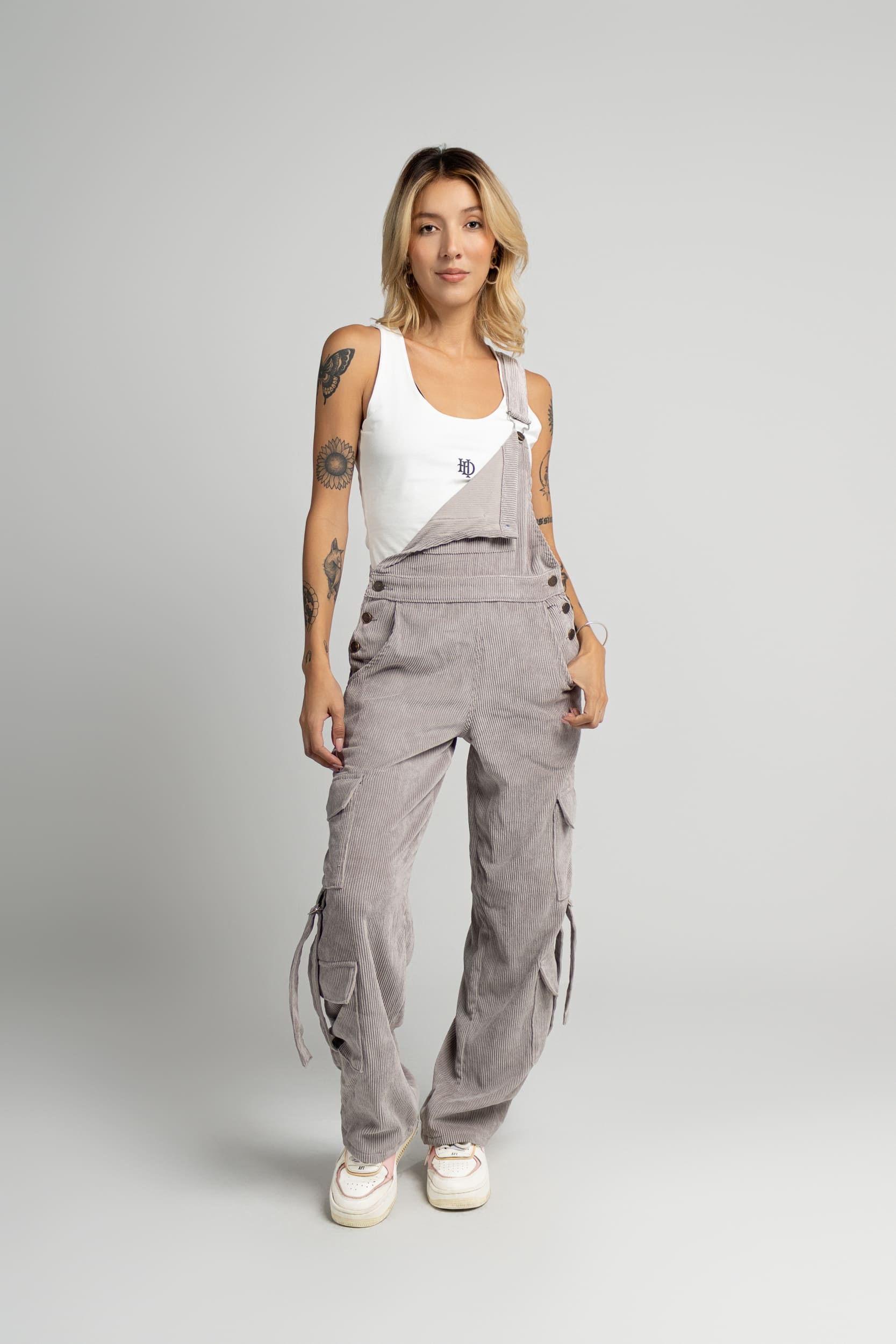 Overall Corduroy Gris