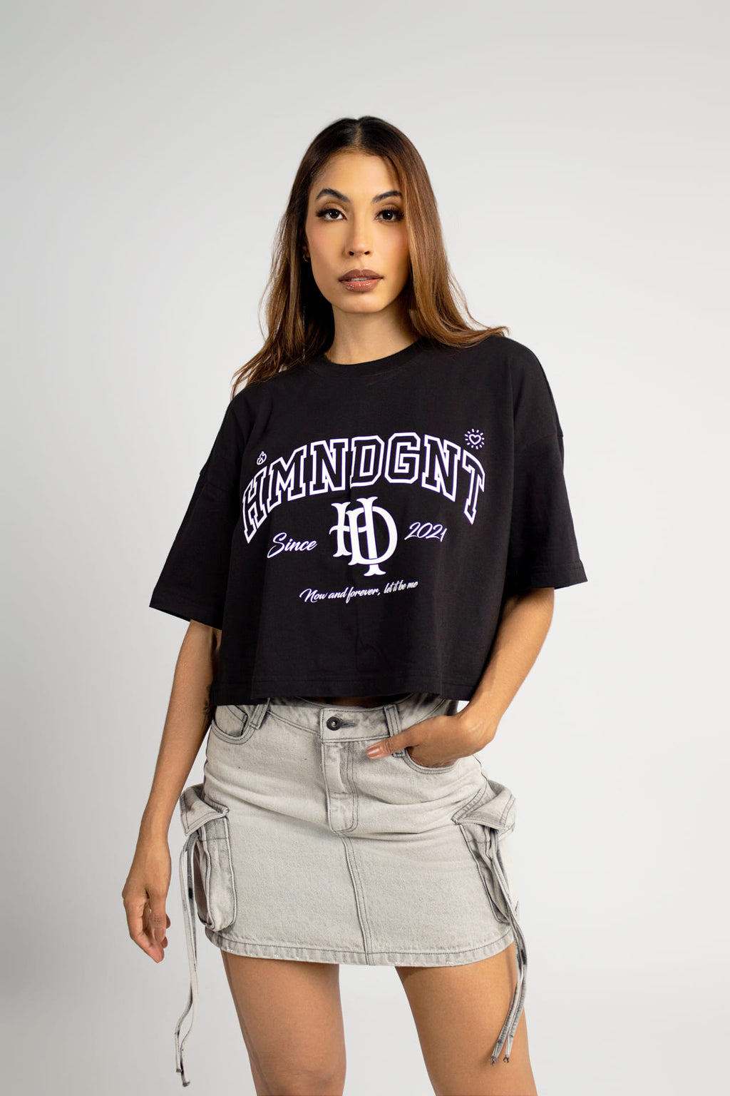 Falda Denim Cargo