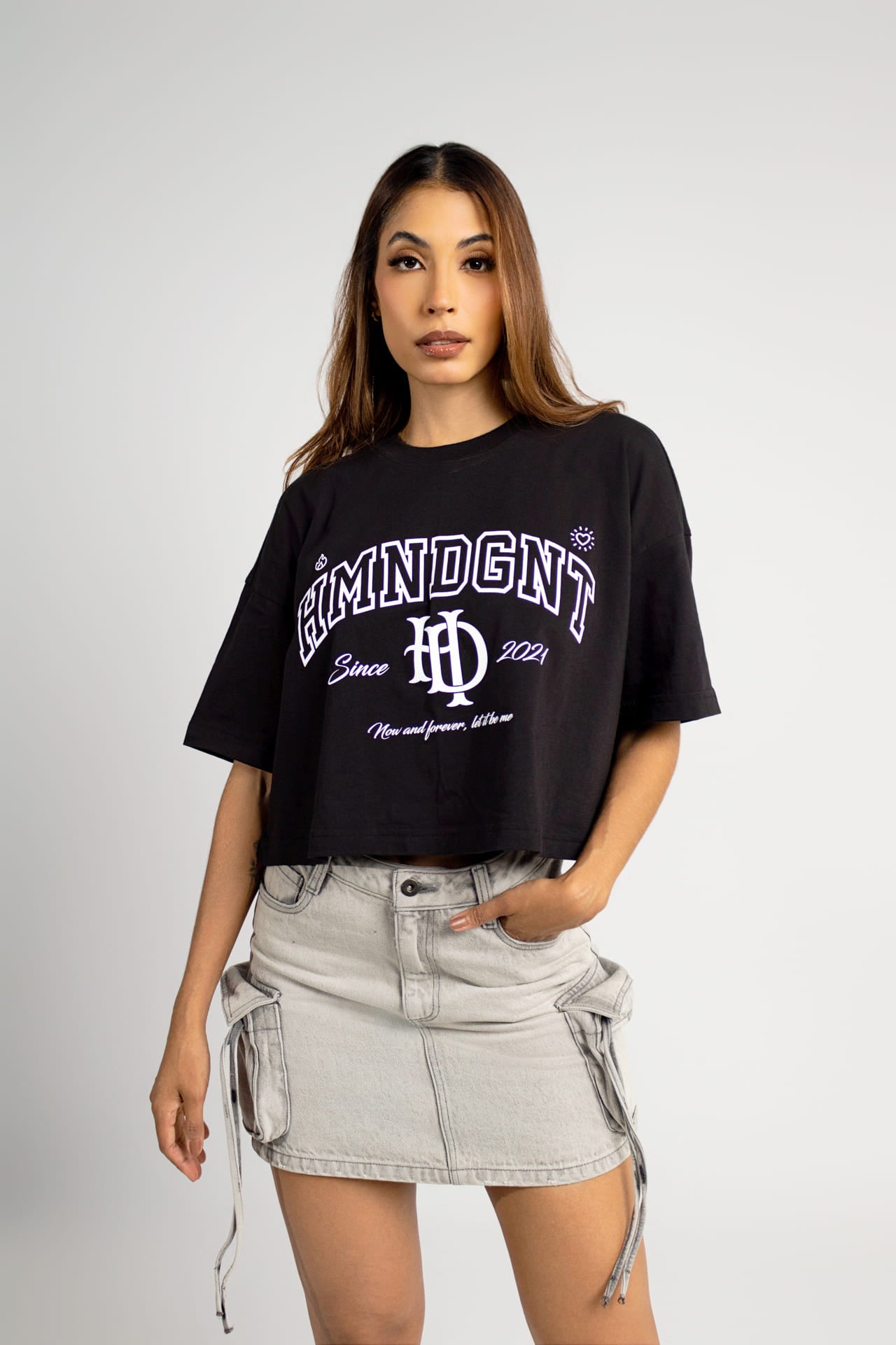Falda Denim Cargo
