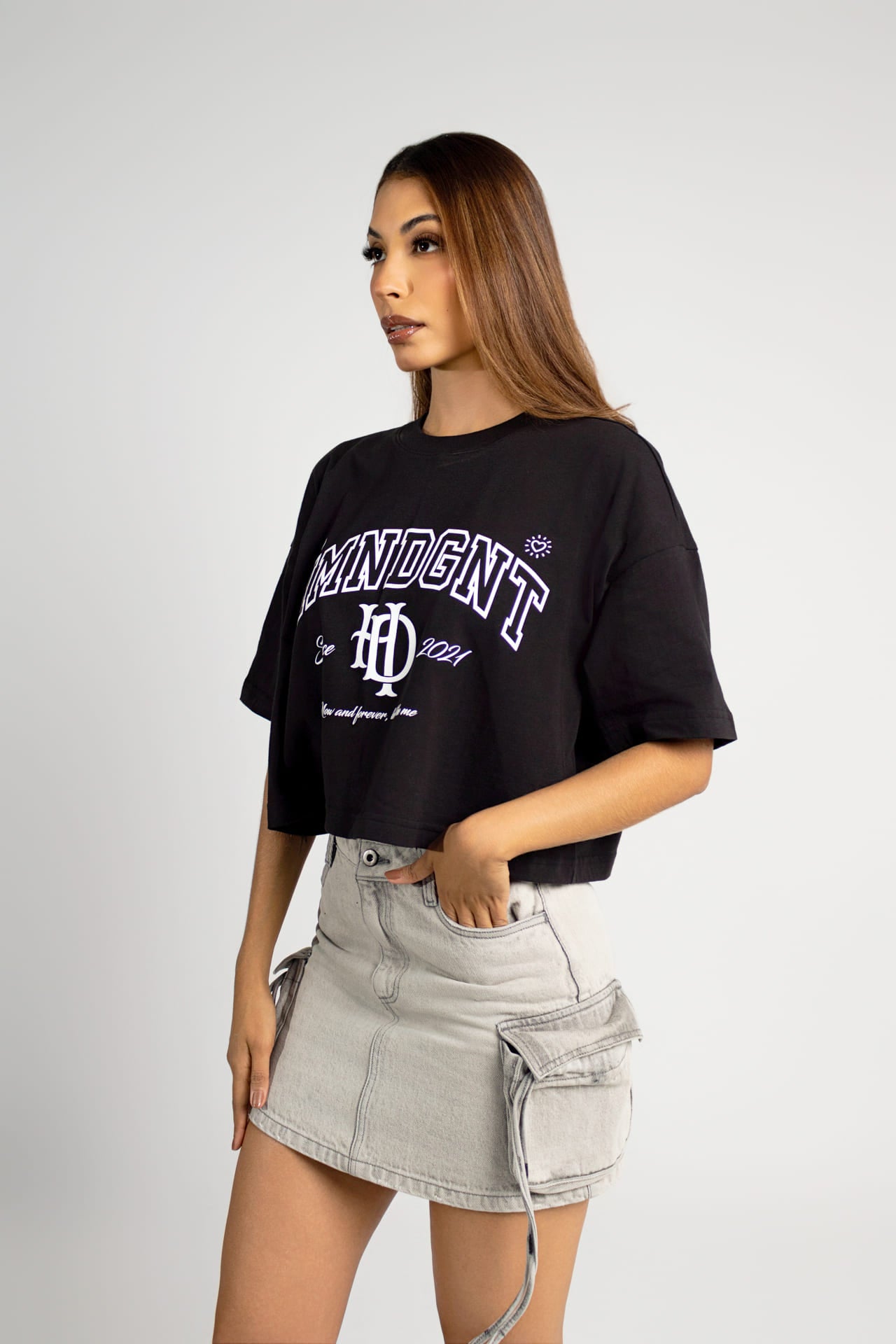 Falda Denim Cargo