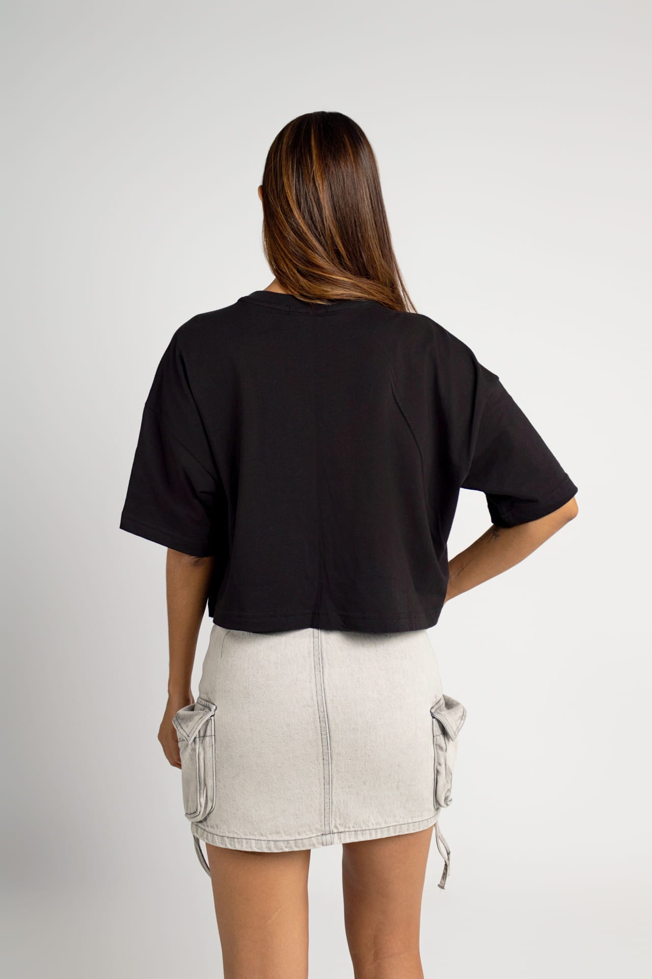 Falda Denim Cargo